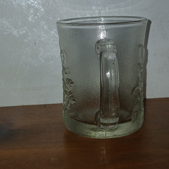 Pasari Crystal Livia Clear Glass Cups Mugs Indonesia Rose Frosted Edge F… - Picture 5 of 9